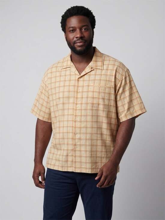 North Peak Other - North Peak Men's Short Sleeve Plaid Camp Collar Button-Down Shirt